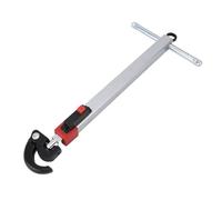 Alomejor Llave Telescópica para Lavabo con Mandíbulas Ajustables para Quitar el Drenaje del Fregadero, Ideal para Fontaneros, Llave para Lavabo de Acero Inoxidable, Herramienta Profesional para