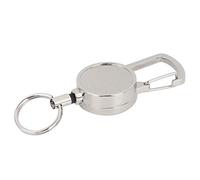 Alomejor Llavero Metálico Retráctil de 2,5 Cm, Antirrobo y Antipérdida con Cuerda de Nailon Extensible, para Publicidad en Exteriores, Hogar y oficina.