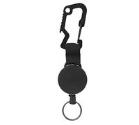 Alomejor Llavero Retráctil, Alambre de Acero Inoxidable con Resorte Incorporado para Llavero con Mosquetón de Cinturón, Correas Antipérdida de Alta Elasticidad