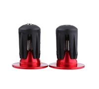 Alomejor Lot de 2 Embouts de Guidon de vélo Vélo pièces en Alliage d'aluminium VTT Vélo Guidon Grips Plugs Caps pour Accessoires de vélo, Red