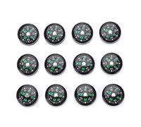 Alomejor - Lote de 12 brújulas para Actividades de Supervivencia al Aire (20 mm, Mini Bolsillo), diseño de brújula