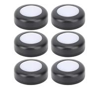 Alomejor Luces LED Puck Regulables RGB Control Remoto Funciona con Pilas para Iluminación de Armarios Debajo de Gabinetes Paquete de 6
