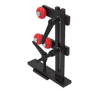 Alomejor Luneta en Forma de L con Ruedas de Fijación para Herramienta de Torno de Carpintería, Hierro Fundido, Estructura Estable para Piezas de Trabajo de Eje Largo