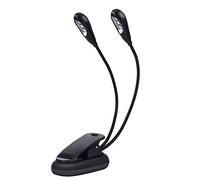 Alomejor Luz led Clip USB Recargable, Lectura portátil con Clip Flexible, luz led para Exteriores, Soporte música 6 Cuentas, for Estudiantes músicos campistas