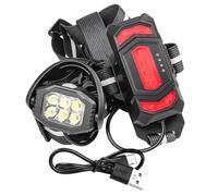 Alomejor Luz para Correr, Lámpara LED Roja Portátil con Correa Reflectante, Recargable por USB, 400 Lúmenes, Ideal para Corredores y Ciclistas (Versión de Seis Luces)