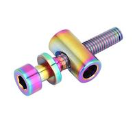 Alomejor M5x30 / 35 / 40mm Tornillos de Titanio para Bicicleta Tija de sillín de Bicicleta Tija de sillín Perno Fijo Tornillo de Cabeza Redonda para Tubo de Asiento de Bicicleta(Rainbow M5x30)