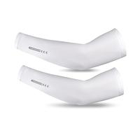 Alomejor Mangas de Brazo de Refrigeración con Protección UV, Manga Deportiva para Actividades Al Aire, Hombres, Mujeres, Adolescentes, Nailon, Spandex, Negro, Blanco, M, L, XL, XXL, 1 par (M)