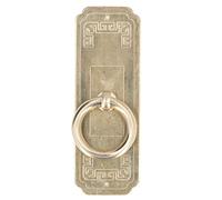 Alomejor Manija de Puerta de Gabinete de Estilo Vintage Chino, Exquisito Tirador de Cajón de Cobre Puro para Armarios, Aparadores y Armarios, Color Bronce (Versión atornillada de color latón de 10