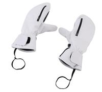 Alomejor Manoplas de esquí de Nieve Impermeables y Cálidos de Invierno con Pantalla Táctil para Hombres y Mujeres Esquí Snowboard Motos de Nieve para Clima Frío, Blanco 1 par (L)