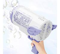 Alomejor Máquina de Burbujas, Soplador de Burbujas Eléctricas Portátiles para Fiestas Al Aire Libre en Interiores, Favores de Fiesta, Actividades Al Aire Libre (Purple)