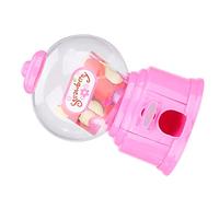 Alomejor Máquina de caramelos para niños, mini máquina de dulces de plástico duradero portátil para frutos secos para pequeños (rosa)