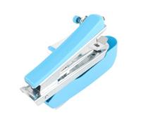 Alomejor Máquina de Coser de Mano Práctica Mini Máquina de Coser Portátil Azul para Viajes Domésticos Herramienta de Reparación Ideal para el Hogar y los Viajes ABS, Acero Inoxidable