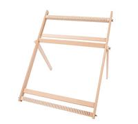 Alomejor Máquina de Tejer de Madera Maciza Marco de Telar Ajustable Versátil para Estudiantes de Manualidades y Entusiastas del Bricolaje 70 X 50 Cm