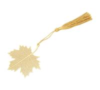 Alomejor Marcador de Metal de Hoja de Arce con Borla, Diseño Exquisito que Promueve la Lectura, Regalo del Día del Maestro, 3,15 X 2,6 Pulgadas