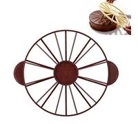 Alomejor Marcador de Porción de Pastel, Divisor Redondo para Herramienta para Hornear, Suministros de Cocina para el Hogar, Oficina, Fiesta, Plástico de Calidad Alimentaria (Rojo oscuro (Marrón)