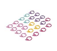 Alomejor Marcadores de Puntos de Tejer Diseño de Oveja en Espiral Fácil de Usar para Manualidades de Tela Opción de Regalo para Todos los Artesanos 24 Piezas Aleación de Zinc 24 Marcadores de Puntos