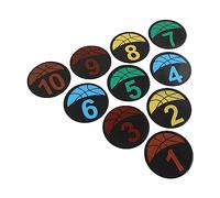 Alomejor Marcadores de Puntos Numerados Conos Planos de PVC Marcadores de Puntos Paquete de 10 23 Cm 9,1 Pulgadas Colores Brillantes Rebote Flexible para Fútbol Baloncesto Ejercicios de Agilidad