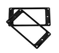 Alomejor Marco de Pastilla de Guitarra Eléctrica de 2 Uds, Anillo de Montaje Humbucker de Repuesto de Metal con Acabado Brillante, para Decoración de Guitarra DIY (BLACK)