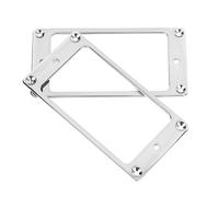 Alomejor Marco de Pastilla de Guitarra Eléctrica de 2 Uds, Anillo de Montaje Humbucker de Repuesto de Metal con Acabado Brillante, para Decoración de Guitarra DIY (SILVER)