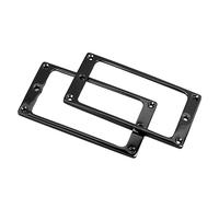 Alomejor Marco de Pastilla de Guitarra Eléctrica, Material de Aleación de Zinc, Juego de 2 Piezas de Repuesto para Alta Resistencia Al Impacto (BLACK)