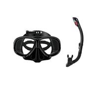 Alomejor Máscara de Buceo, Máscara de Snorkel con Sello de Silicona con Lente de Vidrio Templado, Snorkel Seco Plegable, Diseño Cómodo sin Fugas para Viajes de Adultos, y Buceo (#2)