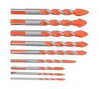 Alomejor Masonry Drill Bits Set, 9 Pcs Cemented Carbide
