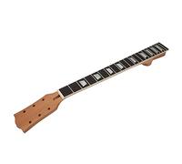 Alomejor Mástil de Guitarra, 22 Trastes, Diapasón de Palisandro de Caoba con Incrustaciones Trapezoidales para Guitarra Eléctrica, Rendimiento Estable para Instrumentistas