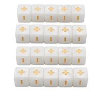 Alomejor Matemáticas La Mayoría de los Dices de Señalización de Signo Material de Plástico Primimum para Potencias, 20pcs Cálculo de La Operación Matemática Dice Set para La Enseñanza de (White)