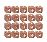 Alomejor Matemáticas La Mayoría de los Dices de Señalización de Signo Material de Plástico Primimum para Potencias, 20pcs Cálculo de La Operación Matemática Dice Set para La Enseñanza de (Brown)