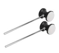 Alomejor Mazo Batidor de Pedal de Tambor, Repuesto Duradero para Accesorios de Batería, Cabezal de Fieltro Redondo y de Martillo de Acero Inoxidable para Rendimiento de Bateristas, 2 Piezas para