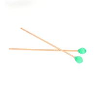 Alomejor Mazos de Percusión con Cabeza de Lana para Músicos Intermedios, Accesorios de Marimba de Juego Suave para Músicos, 1 par de Mangos de Haya Verde (GREEN)