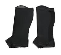 Alomejor Media Gorra de Cuero de PU de Súper Fibra, Ergonomía Diseñada con Cremallera de Longitud Completa y Cierre a Presión Inferior, para Protección de Pantorrillas para Montar a Caballo (L)