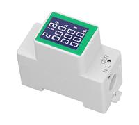 Alomejor Medidor de Carril DIN de CA, Voltímetro Digital, Amperímetro, Monitor de Energía de Alta Precisión para Uso Doméstico o Aplicaciones Industriales, 100A