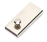 Alomejor Medidor de Guía de Costura Magnético Eficientemente Ajustable para Máquinas de Coser Universales para la Industria de la Confección Acero Inoxidable 2,1 X 0,9 Pulgadas