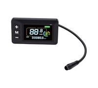 Alomejor Medidor de Pantalla LCD para Bicicleta Eléctrica, Conector de 6 Pines, con Pantalla Retroiluminada, para Bicicletas de Montaña, Scooters, Bicicletas