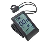 Alomejor Medidor de Pantalla para Bicicleta Eléctrica, Material de PC Retroiluminado LCD con Conector de 5 Pines para Motores de Accionamiento Medio