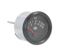 Alomejor Medidor de Presión de Aceite Probador de Presión de Aceite de Motor de Aleación de Aluminio Duradero para Automóviles y Barcos, Medidor de de con Retroiluminación LED de 0-25 Bar 52 Mm para