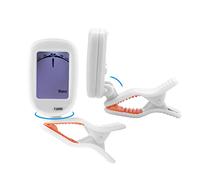 Alomejor Meideal Afinador de Guitarra con Clip, Pantalla LCD, Clip Giratorio de 360 grados, Afinador Cromático de Alta Precisión para Guitarra, bajo, Violín, Ukelele, Banjo (WHITE)