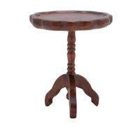Alomejor Mesa de café de Casa de Muñecas a Escala 1/12 Muebles de Sala de Estar de Casa de Muñecas con Acabado Suave de Madera de Abedul para Exhibición de Castaño de Grado Coleccionista