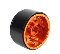 Alomejor Metal RC Car Wheel Wheel Ful para Axial SCX10 SCX10II 90046 90047, 4pcs Borde de Plata Negro Adecuado para 1:10 Excavadoras de Rastreadores RC (Oro Negro)