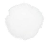 Alomejor Micrófono Lavalier de Piel Artificial, Manguito de Viento, Clip Peludo Suave para Uso en Exteriores e Interiores, Tamaño Compacto de 1cm (WHITE)