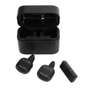 Alomejor Micrófonos Lavalier Inalámbricos, Micrófonos de Solapa Magnéticos de 2,4 GHz con Cancelación de Ruido para Vlogging de Cámara de Teléfono, Captura de Sonido Omnidireccional Plug-and-Play