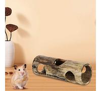 Alomejor Mime a su Hámster con un Juguete de Tubo de Túnel de bambú Duradero para Rechinar los Dientes de Manera Saludable, Ideal para Anidar o Esconderse, un Gran Regalo para Mascotas pequeñas: