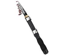 Alomejor Mini Caña de Pescar 1.9M para Pesca en Mar y Agua Dulce - 7 Tamaños con Accesorios Incluidos - Varilla Portátil Ligera Ideal para Principiantes y Expertos - Resistente y Compacta para Viajes