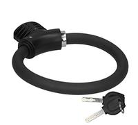 Alomejor Mini Candado de Anillo para Bicicleta, Candado de Cable Antirrobo de Aleación de Zinc con Cubierta de PVC Reflectante, Bloqueo con una Mano, de Seguridad Compacto para Bicicletas de 140 X