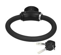 Alomejor Mini Candado de Anillo para Bicicleta, Candado de Cable Antirrobo de Aleación de Zinc con Tira Reflectante, Diseño Envuelto en PVC con Bloqueo con una Sola Mano de 140 X 110 Mm para