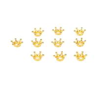Alomejor Mini Colgante de, Mini Coronas Elegantes para Hacer Joyas, Ideal para Collares y Pulseras de Bricolaje, Paquete de 10 Suministros para Manualidades de Aleación (#1)