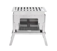 Alomejor Mini Estufa de Leña Portátil, Parrilla de Barbacoa Duradera para Viajes con Mochila y Vehículos Recreativos, 21x19x13CM (21 * 13 * 19cm)