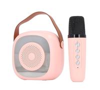 Alomejor Mini Máquina de Karaoke, Altavoz Bluetooth Portátil Inalámbrico con Micrófono para Niños Adultos Fiesta en Casa, Bluetooth 5.0, Soporte para Tarjeta TF