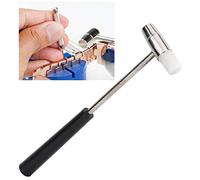 Alomejor Mini Martillo Portátil de Reparación de Relojes de Joyería de Doble Cabeza de Metal para Manualidades y Reparaciones para Uso Doméstico y Profesional (B 7,5x9,1 pulgadas)